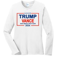 Trump Vance 24 Make America Great Again Usa Election Ladies Long Sleeve Shirt