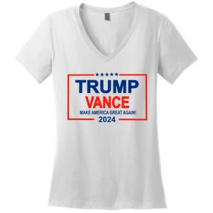 Trump Vance 24 Make America Great Again Usa Election Women's V-Neck T-Shirt