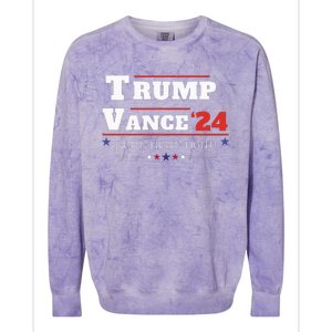 Trump Vance 2024 Donald Trump J.D. Vance Fghit Colorblast Crewneck Sweatshirt