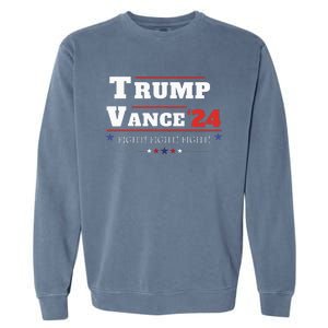 Trump Vance 2024 Donald Trump J.D. Vance Fghit Garment-Dyed Sweatshirt