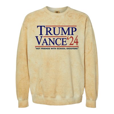 Trump Vance 24 Not Friends With School Shooters Colorblast Crewneck Sweatshirt