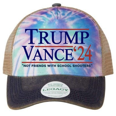 Trump Vance 24 Not Friends With School Shooters Legacy Tie Dye Trucker Hat