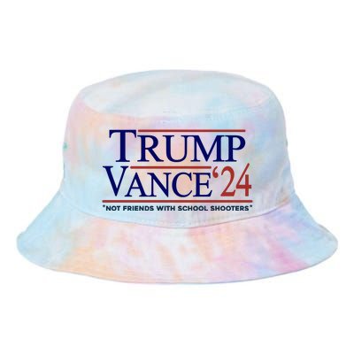 Trump Vance 24 Not Friends With School Shooters Tie Dye Newport Bucket Hat