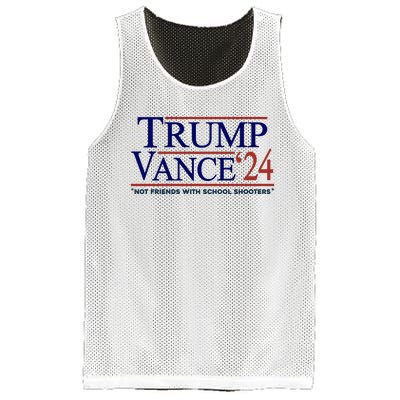 Trump Vance 24 Not Friends With School Shooters Mesh Reversible Basketball Jersey Tank