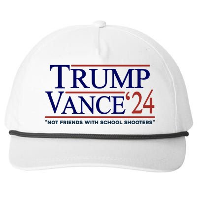 Trump Vance 24 Not Friends With School Shooters Snapback Five-Panel Rope Hat