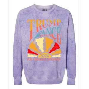 Trump Vance 2024 President Vote For A Brighter Tomorrow Colorblast Crewneck Sweatshirt