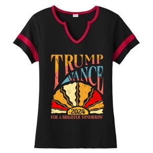 Trump Vance 2024 President Vote For A Brighter Tomorrow Ladies Halftime Notch Neck Tee