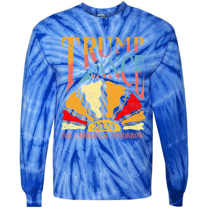 Trump Vance 2024 President Vote For A Brighter Tomorrow Tie-Dye Long Sleeve Shirt