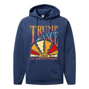 Trump Vance 2024 President Vote For A Brighter Tomorrow Performance Fleece Hoodie