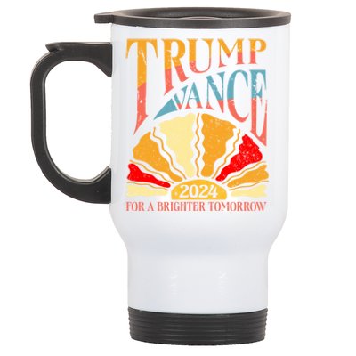 Trump Vance 2024 President Vote For A Brighter Tomorrow Stainless Steel Travel Mug