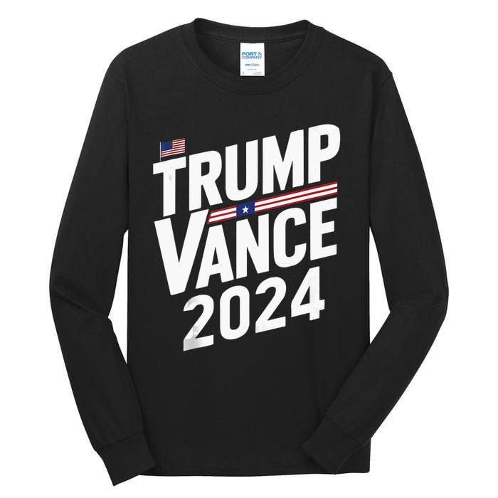 Trump Vance 2024 Election Donald Trump Jd Vance 2024 Tall Long Sleeve T-Shirt