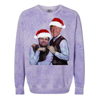 Trump Vance 2024 Brothers Santa Funny Trump Vance Christmas Colorblast Crewneck Sweatshirt