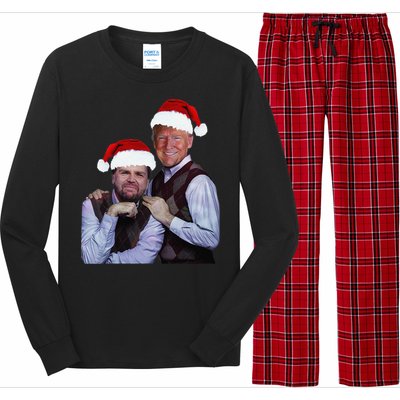 Trump Vance 2024 Brothers Santa Funny Trump Vance Christmas Long Sleeve Pajama Set