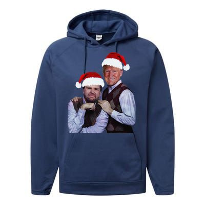 Trump Vance 2024 Brothers Santa Funny Trump Vance Christmas Performance Fleece Hoodie