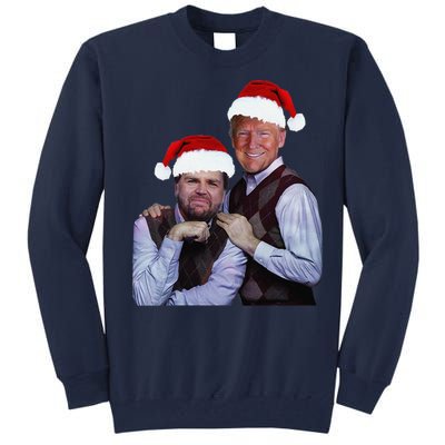 Trump Vance 2024 Brothers Santa Funny Trump Vance Christmas Tall Sweatshirt