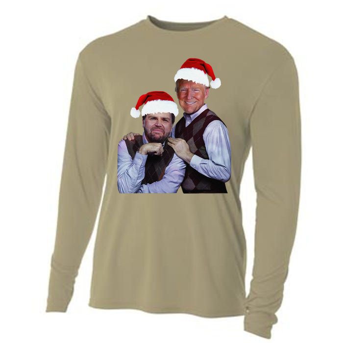 Trump Vance 2024 Brothers Santa Funny Trump Vance Christmas Cooling Performance Long Sleeve Crew