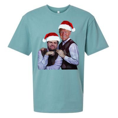 Trump Vance 2024 Brothers Santa Funny Trump Vance Christmas Sueded Cloud Jersey T-Shirt