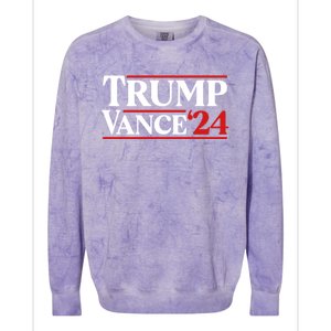 Trump Vance 2024 Donald Trump J D Vance For President Gift Colorblast Crewneck Sweatshirt