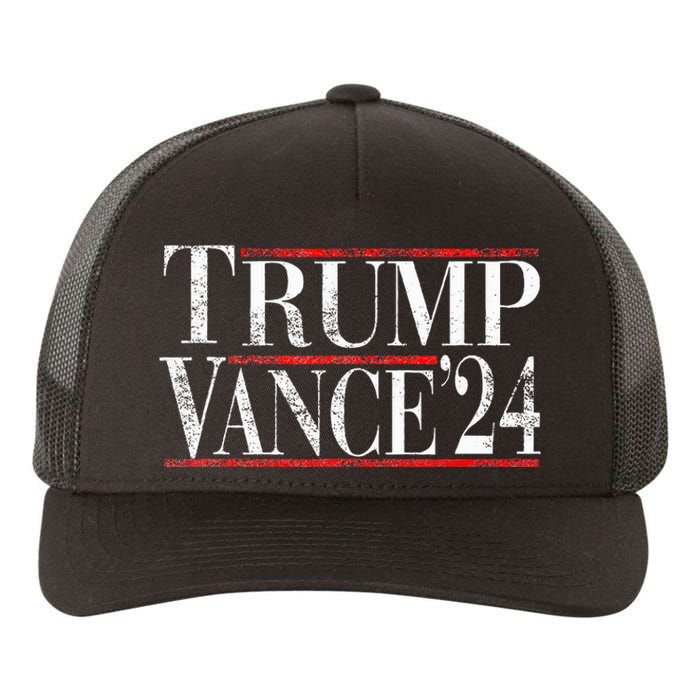 Trump Vance 24 Vintage Retro 2024 Yupoong Adult 5-Panel Trucker Hat