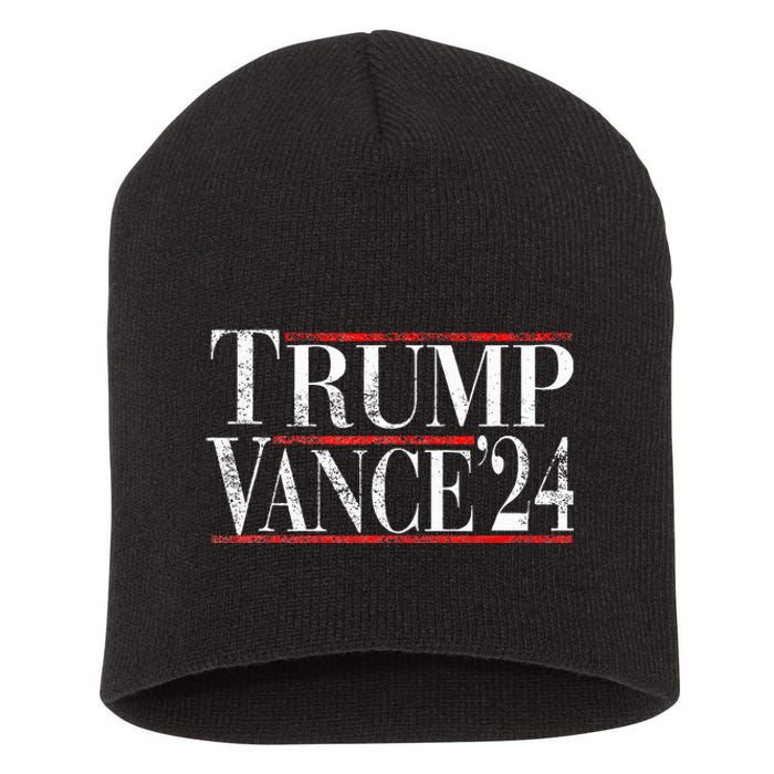 Trump Vance 24 Vintage Retro 2024 Short Acrylic Beanie