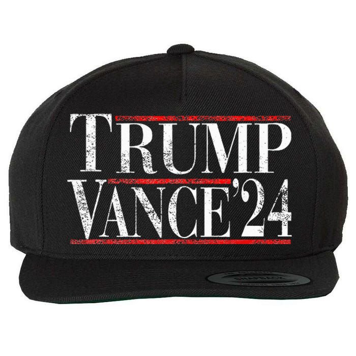 Trump Vance 24 Vintage Retro 2024 Wool Snapback Cap