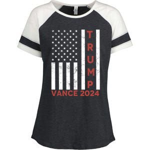 Trump Vance 2024 Enza Ladies Jersey Colorblock Tee