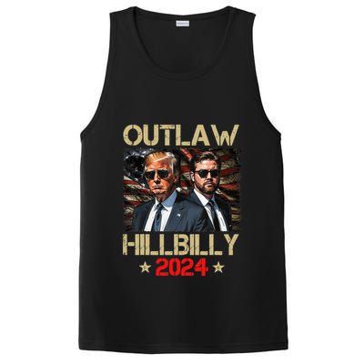 Trump Vance 2024 Donald Trump J.D. Vance Outlaw & Hill PosiCharge Competitor Tank