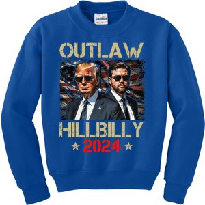 Trump Vance 2024 Donald Trump J.D. Vance Outlaw & Hill Kids Sweatshirt