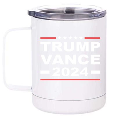 Trump Vance 2024 For President Vp Usa Election Patriotic Gift 12 oz Stainless Steel Tumbler Cup