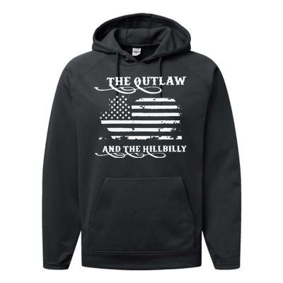 Trump Vance 2024 Outlaw Hillbilly Performance Fleece Hoodie