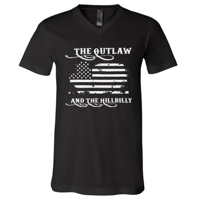 Trump Vance 2024 Outlaw Hillbilly V-Neck T-Shirt