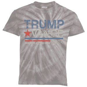 Trump Vance 2024 Retro Stripe Trump Jd Vance Kids Tie-Dye T-Shirt