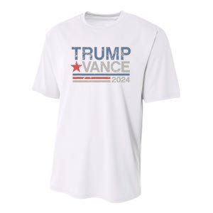 Trump Vance 2024 Retro Stripe Trump Jd Vance Youth Performance Sprint T-Shirt