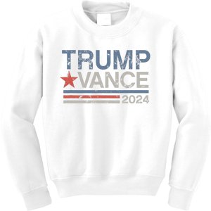 Trump Vance 2024 Retro Stripe Trump Jd Vance Kids Sweatshirt