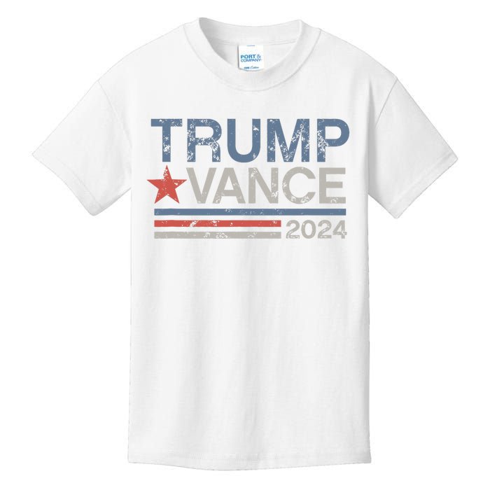 Trump Vance 2024 Retro Stripe Trump Jd Vance Kids T-Shirt