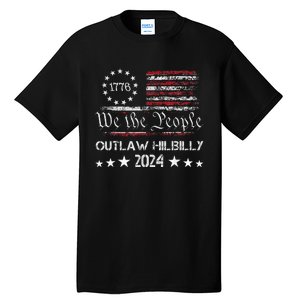 Trump Vance 2024 Donald Trump J.D. Vance Outlaw Hillbilly Tall T-Shirt