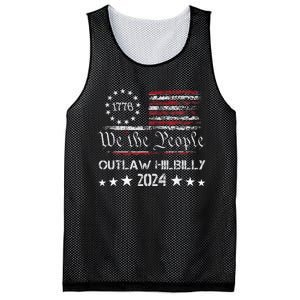 Trump Vance 2024 Donald Trump J.D. Vance Outlaw Hillbilly Mesh Reversible Basketball Jersey Tank