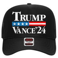 Trump Vance 2024 For President Vp Usa Election Patriotic High Crown Mesh Back Trucker Hat