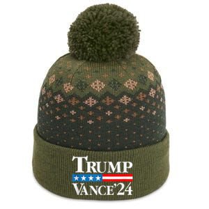 Trump Vance 2024 For President Vp Usa Election Patriotic The Baniff Cuffed Pom Beanie