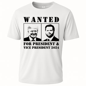 Trump Vance 2024 Wanted For President & Vice President 2024 Trump Vance Maga Cooling Performance Crew T-Shirt