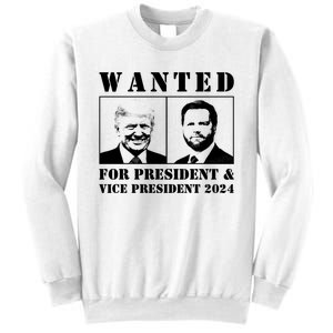 Trump Vance 2024 Wanted For President & Vice President 2024 Trump Vance Maga Sweatshirt