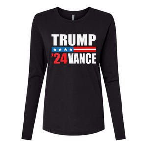 Trump Vance 2024 For President Vp Usa Election Patriotic Womens Cotton Relaxed Long Sleeve T-Shirt