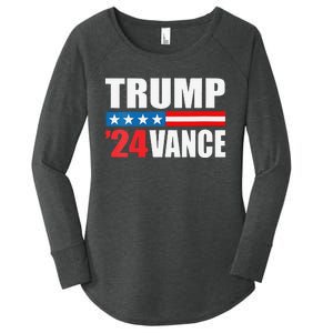 Trump Vance 2024 For President Vp Usa Election Patriotic Women's Perfect Tri Tunic Long Sleeve Shirt