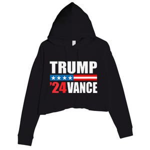 Trump Vance 2024 For President Vp Usa Election Patriotic Crop Fleece Hoodie