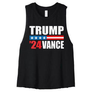 Trump Vance 2024 For President Vp Usa Election Patriotic Women's Racerback Cropped Tank