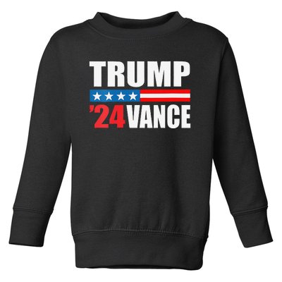 Trump Vance 2024 For President Vp Usa Election Patriotic Toddler Sweatshirt