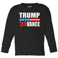 Trump Vance 2024 For President Vp Usa Election Patriotic Toddler Long Sleeve Shirt