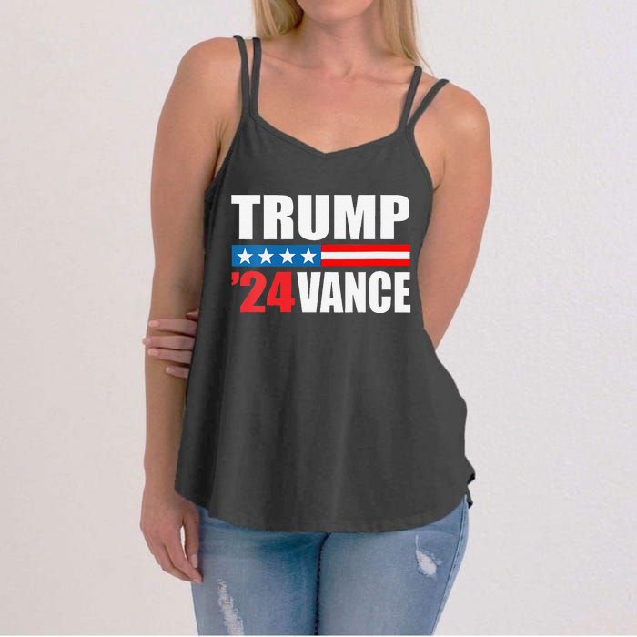 Trump Vance 2024 For President Vp Usa Election Patriotic Women's Strappy Tank