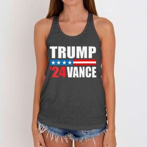 Trump Vance 2024 For President Vp Usa Election Patriotic Women's Knotted Racerback Tank