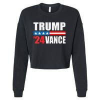 Trump Vance 2024 For President Vp Usa Election Patriotic Cropped Pullover Crew